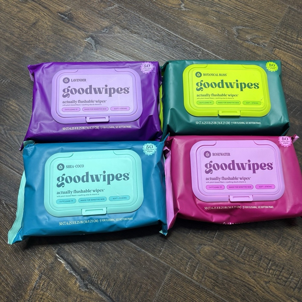 goodwipes Flushable Wipes - Variety, 200 (4 Pack) 50 Count (Pack of 4) NEW